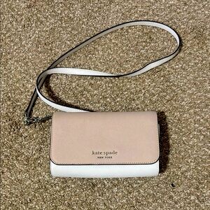Kate Spade Beige and White Crossbody Bag